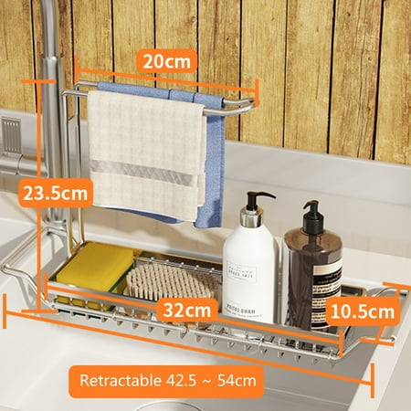 SIEYIO Telescopic Sink Organizer Stainless Steel Rack Dish Drying Drain Basket Sponge Soap Towel Holder Kitchen Accessories
SIEYIO Telescopic Sink Organizer Stainless Steel Rack Dish Drying Drain Basket Sponge Soap Towel Holder Kitchen Accessories