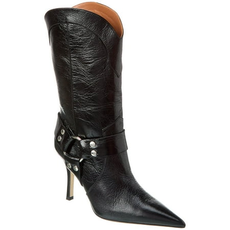 Paris Texas June Leather Boot 37 Black