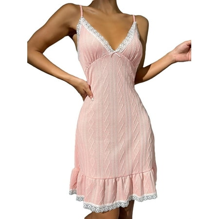 Women s Nightgowns & Sleepshirts Baby Pink Casual Colorblock Spaghetti Strap Slip Dress Sleeveless
Women s Nightgowns & Sleepshirts Baby Pink Casual Colorblock Spaghetti Strap Slip Dress Sleeveless