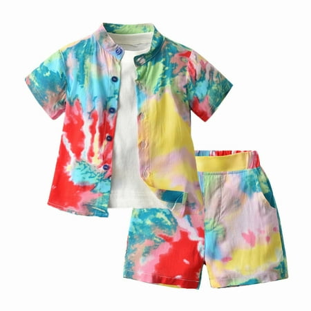 Hawaii Style Boys Summer Clothing Set Kids Casual Shirt White Short Sleeve Tshirt Shorts Tie Dyed Clothes Summer Clothes
Hawaii Style Boys Summer Clothing Set Kids Casual Shirt White Short Sleeve Tshirt Shorts Tie Dyed Clothes Summer Clothes