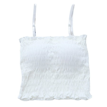 Summer Women Spaghetti Strap Ruffled Tops Underwear Bra Sexy Women Suspender for Tank Fashion All-match Elastic Crop Cam
Summer Women Spaghetti Strap Ruffled Tops Underwear Bra Sexy Women Suspender for Tank Fashion All-match Elastic Crop Cam