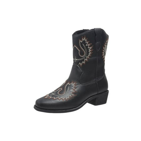 Difumos Womens Comfort Mid Calf Western Boot Square Toe Work Non-Slip Shoes Black 7.5
Difumos Womens Comfort Mid Calf Western Boot Square Toe Work Non-Slip Shoes Black 7.5