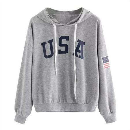 WUDATI Women s Hoodie Long Sleeve Letter Flag Printed Pullover Casual Tops Blouse for Daily Wear Comfortable Lightweight Sweatshirt for Leggings Jeans Layering
WUDATI Women s Hoodie Long Sleeve Letter Flag Printed Pullover Casual Tops Blouse for Daily Wear Comfortable Lightweight Sweatshirt for Leggings Jeans Layering