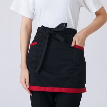 Chef Apron for Men and Woman Half Apron with Pocket for Women Men Home Cooking Restaurant Serving Work Black Red Bottom
Chef Apron for Men and Woman Half Apron with Pocket for Women Men Home Cooking Restaurant Serving Work Black Red Bottom