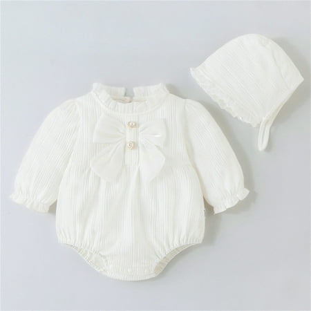 Hunpta Babys Newborn Infant Girls Bow Tie Solid Spring Winter Long Sleeve Romper Bodysuit Hat Clothes
Hunpta Babys Newborn Infant Girls Bow Tie Solid Spring Winter Long Sleeve Romper Bodysuit Hat Clothes