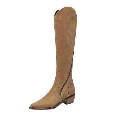 Jungdeepe Women s Fall And Winter Fashion Pointed Solid Color Suede Side Zipper Knee High Boots
Jungdeepe Women s Fall And Winter Fashion Pointed Solid Color Suede Side Zipper Knee High Boots