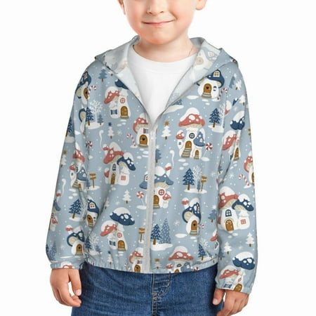 Lukts cute Mushroom Village Print Children s Long-Sleeved Sun Protection Clothing Hooded Sweatshirts for Boys and Girls Outdoor Sports-18 Months
Lukts cute Mushroom Village Print Children s Long-Sleeved Sun Protection Clothing Hooded Sweatshirts for Boys and Girls Outdoor Sports-18 Months