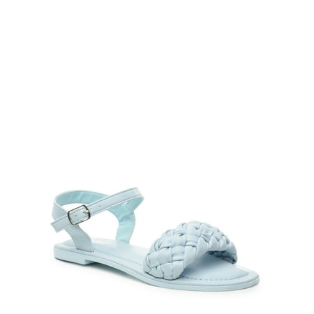 Nicole Miller Youth Girls Braided Strap Buckle Sandal Sizes 11-3