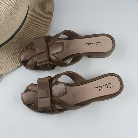 ZHELIYO Women s sandals Women Sandals Summer Fashion Simple Solid Color Comfortable Square Heel Thick Heel Round Toe Slip On Sandals Brown 8
ZHELIYO Women s sandals Women Sandals Summer Fashion Simple Solid Color Comfortable Square Heel Thick Heel Round Toe Slip On Sandals Brown 8