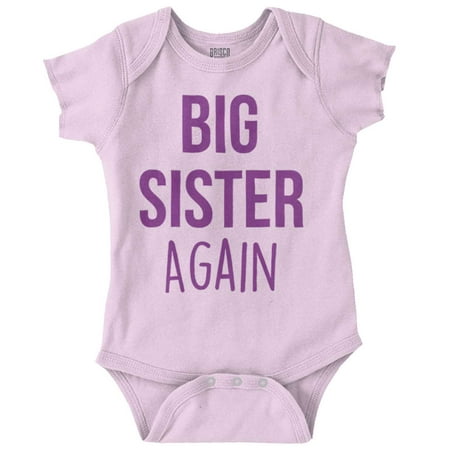Big Sister Again Older Sibling Cute Bodysuit Jumper Girls Infant Baby Brisco Brands NB
Big Sister Again Older Sibling Cute Bodysuit Jumper Girls Infant Baby Brisco Brands NB