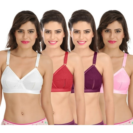Ossirrio Women Everyday Comfort Full Cup Bra Non Wired Plus Size Cotton Bra Pack of 4
Ossirrio Women Everyday Comfort Full Cup Bra Non Wired Plus Size Cotton Bra Pack of 4