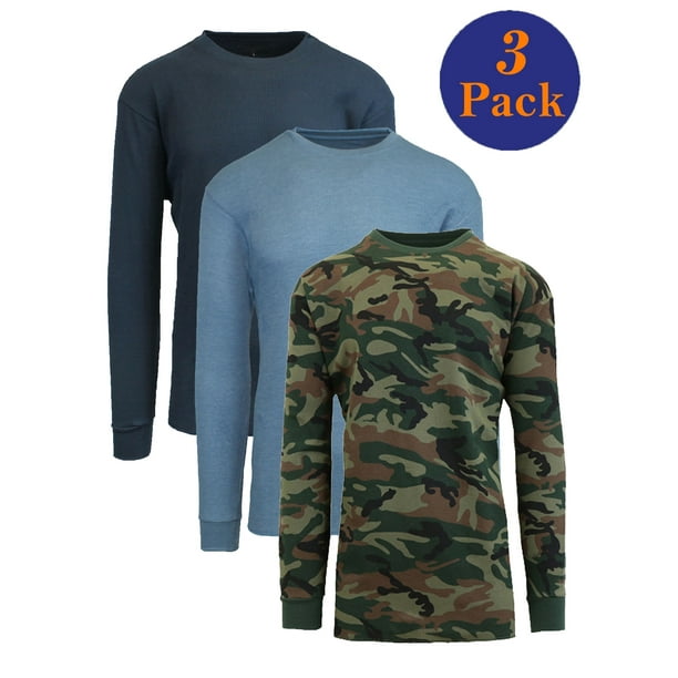 Men's Long Sleeve Thermal Shirts (3-Pack)