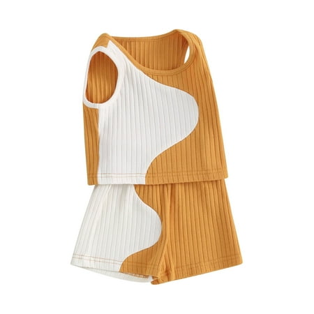 2Pcs Toddler Baby Girl Boy Outfits Patchwork Knitted Sleeveless T-Shirt Tank Tops Shorts Pants Set Summer Clothes
2Pcs Toddler Baby Girl Boy Outfits Patchwork Knitted Sleeveless T-Shirt Tank Tops Shorts Pants Set Summer Clothes