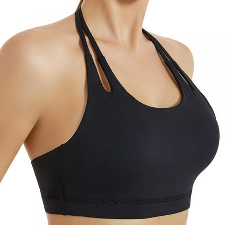 

Racerback Sports Bras Padded Y Racer Back Cropped Bras for Yoga Workout Fitness Low Impact