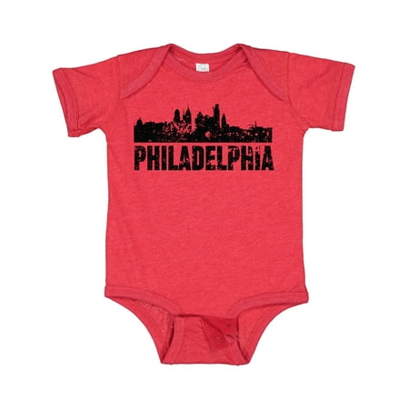 Inktastic Philadelphia Skyline Grunge Gift Baby Boy or Baby Girl Bodysuit