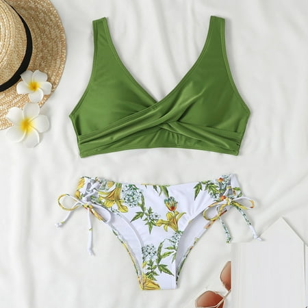Finelylove Womens High Waisted Swimsuits Lightly Lined Sport Bra Style High Waist Green L
Finelylove Womens High Waisted Swimsuits Lightly Lined Sport Bra Style High Waist Green L