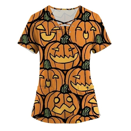Sksloeg Sksloeg Women Halloween Srcubs Tops Halloween Day Scrub Shirts Nursing Uniforms V Neck Tops with Pockets Dark Gray 2XL
Sksloeg Sksloeg Women Halloween Srcubs Tops Halloween Day Scrub Shirts Nursing Uniforms V Neck Tops with Pockets Dark Gray 2XL