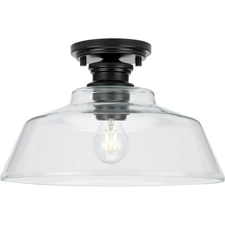 Singleton Collection One-Light 14 Matte Black Farmhouse Medium Semi-Flush Mount Light with Clear Glass Shade
Singleton Collection One-Light 14 Matte Black Farmhouse Medium Semi-Flush Mount Light with Clear Glass Shade