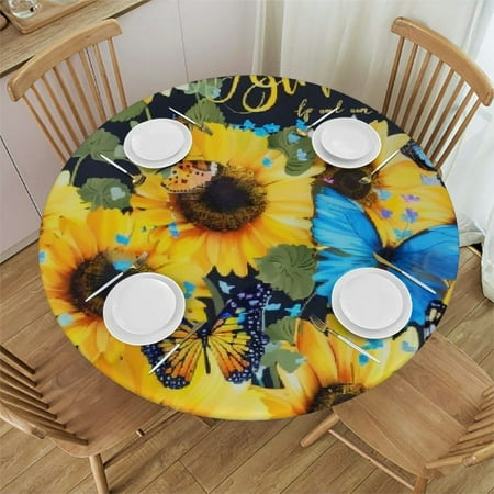 Patifu Sunflowers Butterflies Summer Vibrancy Round Table Cover Stain Resistant Washable for Indoor Outdoor Kitchen Dining Wedding Parties 100% Polyester Fiber Picnic Camping Farmhouse Decor 54 -58
Patifu Sunflowers Butterflies Summer Vibrancy Round Table Cover Stain Resistant Washable for Indoor Outdoor Kitchen Dining Wedding Parties 100% Polyester Fiber Picnic Camping Farmhouse Decor 54 -58