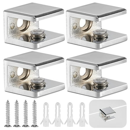 Glass Shelf U Clamps 4pcs Zinc Alloy Adjustable Shower Glass Clamps Glass Panel Brackets Holders with Screws No-Drill-On-Glass Anti-skid Glass Support Clips for 0.31-0.39in Glass
Glass Shelf U Clamps 4pcs Zinc Alloy Adjustable Shower Glass Clamps Glass Panel Brackets Holders with Screws No-Drill-On-Glass Anti-skid Glass Support Clips for 0.31-0.39in Glass