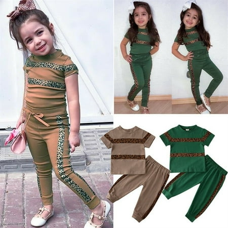 Summer Toddler Kids Baby Girls Leopard Print Clothes Short Sleeve Top Shirt Pants Outfits Tracksuit 2PCS
Summer Toddler Kids Baby Girls Leopard Print Clothes Short Sleeve Top Shirt Pants Outfits Tracksuit 2PCS