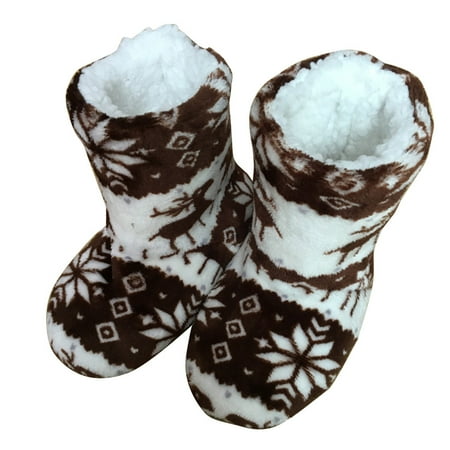 Christmas Slipper Boots Non-Slip Wearable Socks Soft Fleece Gripper Shoes Soft Plush Fleece Booties 27cm Coffee
Christmas Slipper Boots Non-Slip Wearable Socks Soft Fleece Gripper Shoes Soft Plush Fleece Booties 27cm Coffee