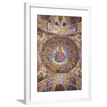 Bulgaria, Southern Mountains, Rila, Rila Monastery, Unesco-Listed Wall Frescoes Framed Print Wall Art By Walter Bibikow