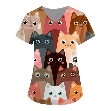 Mlqidk Women s Animal Printed Scrub Tops Plus Size Fun T Shirts Workwear Nurse Uniform Tee with Pockets
Mlqidk Women s Animal Printed Scrub Tops Plus Size Fun T Shirts Workwear Nurse Uniform Tee with Pockets