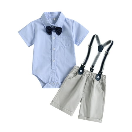 Musuos Baby Boys Gentleman Bow Tie Button Shirt Romper Tops Suspender Bib Straps Shorts
Musuos Baby Boys Gentleman Bow Tie Button Shirt Romper Tops Suspender Bib Straps Shorts