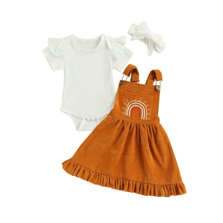 ZIYIXIN Newborn Baby Girl Short Sleeve Romper Bodysuit Rainbow Print Suspender Skirt Set Overall Dress Summer Outfits Yellow 6-12 Months
ZIYIXIN Newborn Baby Girl Short Sleeve Romper Bodysuit Rainbow Print Suspender Skirt Set Overall Dress Summer Outfits Yellow 6-12 Months