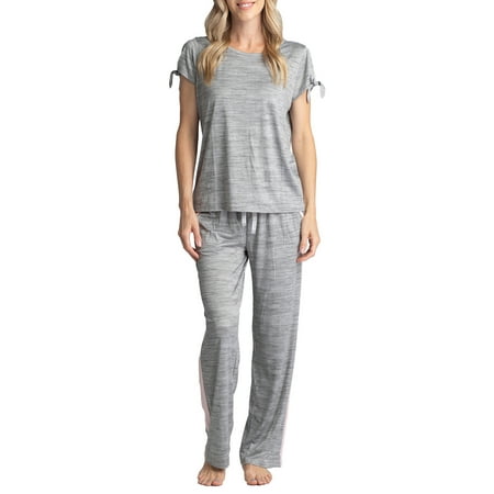 Muk Luks Women s and Women s Plus Short Sleeve Top and Pajama Pant Set 2pc