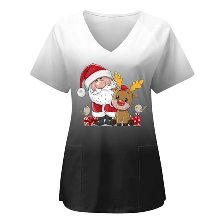 JWZUY Women s Cute Funny Printed Scrubs Tops V-Neck Short Sleeve Workwear Working Uniform Nursing Shirts with Pockets Casual Blouses Pullover Shirts T-Shirts Tshirts Tee Shirt (Black M)
JWZUY Women s Cute Funny Printed Scrubs Tops V-Neck Short Sleeve Workwear Working Uniform Nursing Shirts with Pockets Casual Blouses Pullover Shirts T-Shirts Tshirts Tee Shirt (Black M)