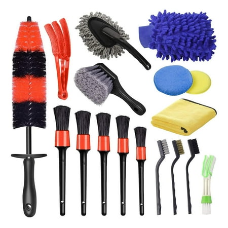 17Pcs Car Detailing Brush Set Auto Car Cleaning Accessories Kit