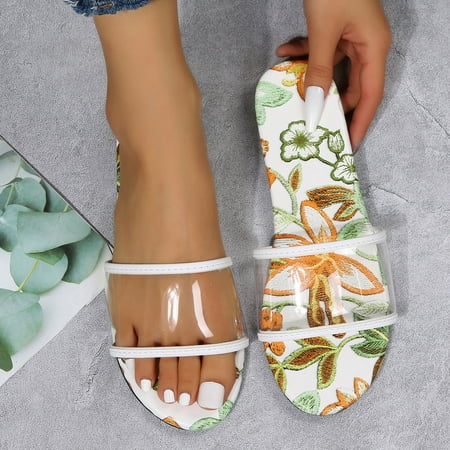 Ykohkofe Women Printed Flat Slippers Slip On Sandals Casual Sandals Flat Open Toe Glitter Beach Slippers
Ykohkofe Women Printed Flat Slippers Slip On Sandals Casual Sandals Flat Open Toe Glitter Beach Slippers