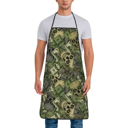 Chef Aprons for Men and Women - Green Skulls Oil-Resistant Bib Aprons for Cooking Waterproof BBQ Grilling Kitchen Aprons Gifts for Women and Men
Chef Aprons for Men and Women - Green Skulls Oil-Resistant Bib Aprons for Cooking Waterproof BBQ Grilling Kitchen Aprons Gifts for Women and Men