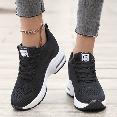 HYYANGUWENTI Women‘s Hidden Heel Woven Athletic Sneakers with Air Cushion Platform for Comfortable Walking
HYYANGUWENTI Women‘s Hidden Heel Woven Athletic Sneakers with Air Cushion Platform for Comfortable Walking