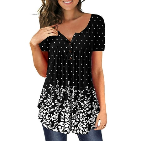 Charella Women Summer Printing Short Sleeves Loose T-Shirt Blouse Tops Black M
Charella Women Summer Printing Short Sleeves Loose T-Shirt Blouse Tops Black M