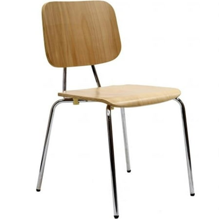 East End Imports EEI-576-NAT Plywood 4 metal leg dining chair in Natural