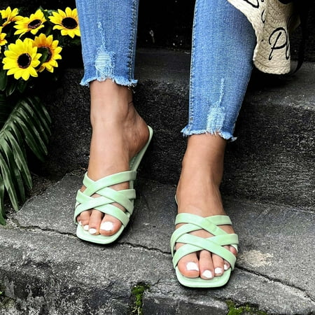 uikmnh Slippers for Women Sandals For Women Solid Flat Slippers Sandals Casual Shoes Green 9
uikmnh Slippers for Women Sandals For Women Solid Flat Slippers Sandals Casual Shoes Green 9
