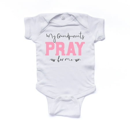 NanyCraft s My Grandparents Pray for Me Baby Girl Bodysuit