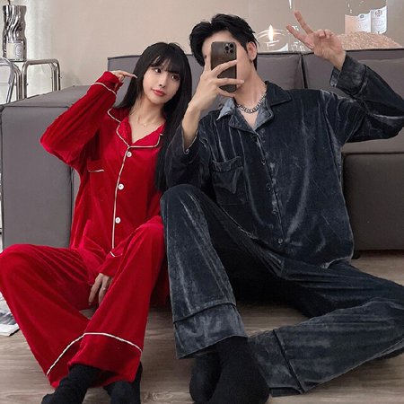 DanceeMangoo Autumn Winter Flannel Mens Pajamas Set Solid Warm Golden Velvet Women Sleepwear Couple Pajama Sets Sleep&Lounge Home Clothes
DanceeMangoo Autumn Winter Flannel Mens Pajamas Set Solid Warm Golden Velvet Women Sleepwear Couple Pajama Sets Sleep&Lounge Home Clothes