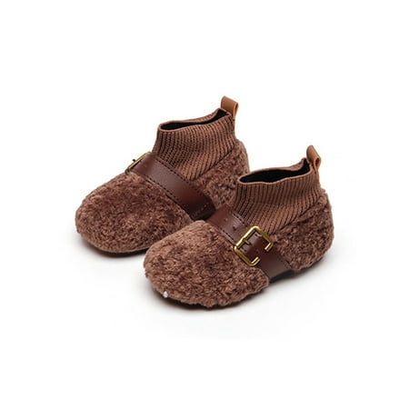 Difumos Kids Lightweight Flat Plush Slipper Winter Warm Round Toe Sock Boots Casual Bootie Shoes Brown 11c
Difumos Kids Lightweight Flat Plush Slipper Winter Warm Round Toe Sock Boots Casual Bootie Shoes Brown 11c