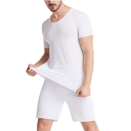 Niuer Mens Short Sleeve Crew Neck Pajamas Set 2 Pieces Tops + Shorts Sleepwear Nightwear Outfits Summer Loungwear Suit
Niuer Mens Short Sleeve Crew Neck Pajamas Set 2 Pieces Tops + Shorts Sleepwear Nightwear Outfits Summer Loungwear Suit