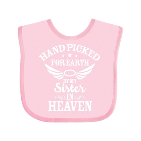 Inktastic Handpicked for Earth by My Sister in Heaven with Angel Wings Gift Baby Boy or Baby Girl Bib
Inktastic Handpicked for Earth by My Sister in Heaven with Angel Wings Gift Baby Boy or Baby Girl Bib