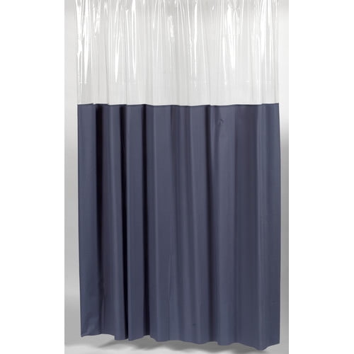 "Window" Shower curtain or liner with a unique clear top that allows light in... 