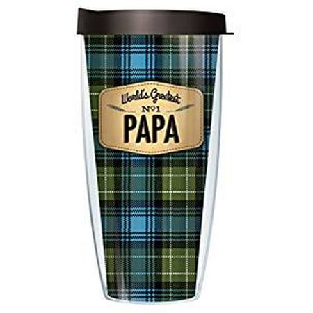 Signature Tumblers World s Greatest No. 1 Papa Wrap on Blue Flannel 16 Ounce Double-Walled Travel Tumbler Mug with Black Easy Sip Lid
Signature Tumblers World s Greatest No. 1 Papa Wrap on Blue Flannel 16 Ounce Double-Walled Travel Tumbler Mug with Black Easy Sip Lid