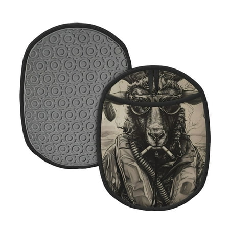 Naloa Vintage Ram Pilot Silicone Pot Holders Oven Mitts Heat Resistant Hot Pads Non Slip Pot Holder for Kitchen Baking and Cooking 9.4 x 7.5 Inches
Naloa Vintage Ram Pilot Silicone Pot Holders Oven Mitts Heat Resistant Hot Pads Non Slip Pot Holder for Kitchen Baking and Cooking 9.4 x 7.5 Inches