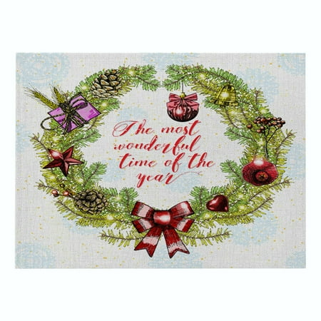 Cotton and Linen Table Mat Christmas Elements Single Side Pattern Heat Resistant Christmas Decor for Kitchen Dining Room Christmas Elements Single Side Pattern Heat Resistant Cotton and 2 32*21cm
Cotton and Linen Table Mat Christmas Elements Single Side Pattern Heat Resistant Christmas Decor for Kitchen Dining Room Christmas Elements Single Side Pattern Heat Resistant Cotton and 2 32*21cm