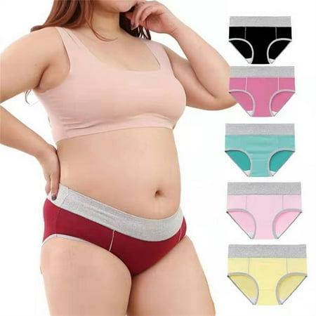 VOOPET 4 Pack Women s Cotton Soft Underwears Plus Size High Waisted Stretch Panties Briefs Underwear
VOOPET 4 Pack Women s Cotton Soft Underwears Plus Size High Waisted Stretch Panties Briefs Underwear