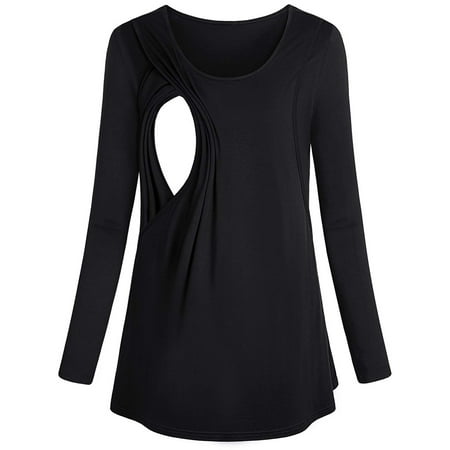 Giligiliso Clearance Maternity Tops Pregnant Women Clothes Round Neck Solid Color Long-Sleeved Breastfeeding Outfit
Giligiliso Clearance Maternity Tops Pregnant Women Clothes Round Neck Solid Color Long-Sleeved Breastfeeding Outfit